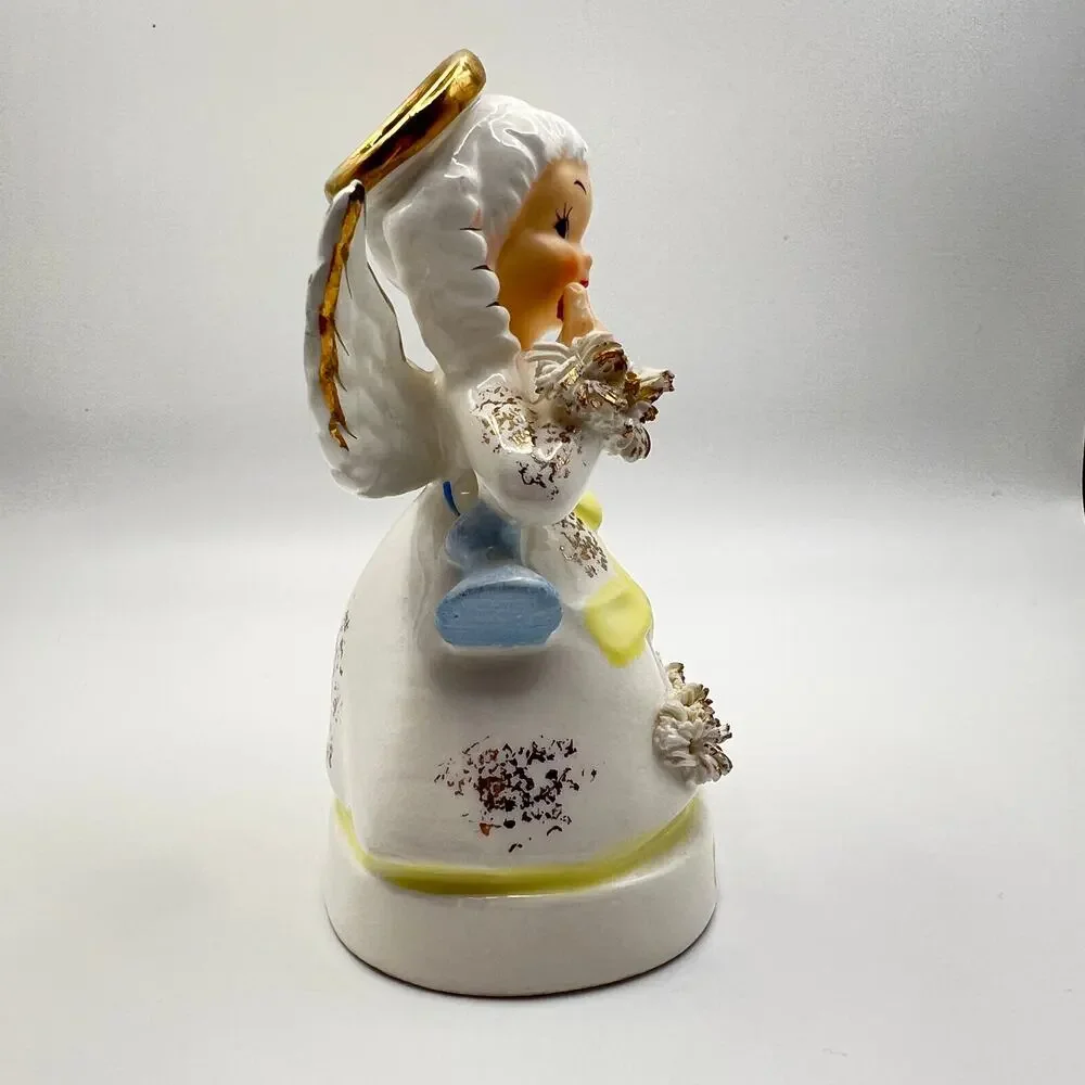 Vintage Napco Japan January Birthday Angel Time Figurine Girl New Years A1361